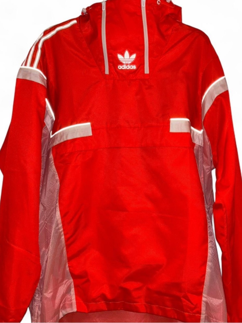 adidas retro hooded windbreaker/performance jacket